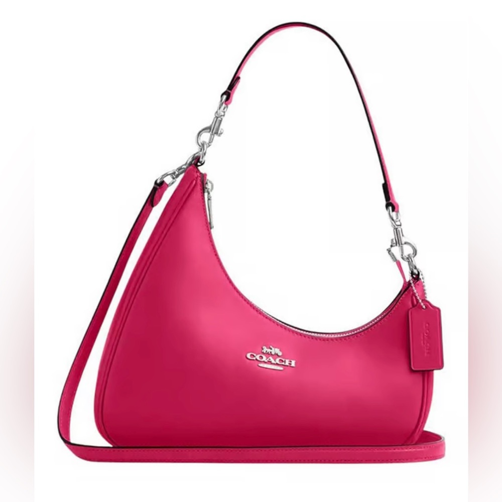 Coach Twisted Terri Shoulder Bag Pink Leather Med NWT Crossbody Strp R$498 LAST